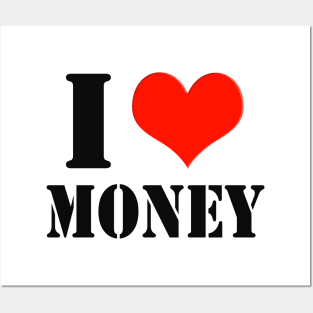 I Love Money Shareholder Investor Entrepreneur Posters and Art